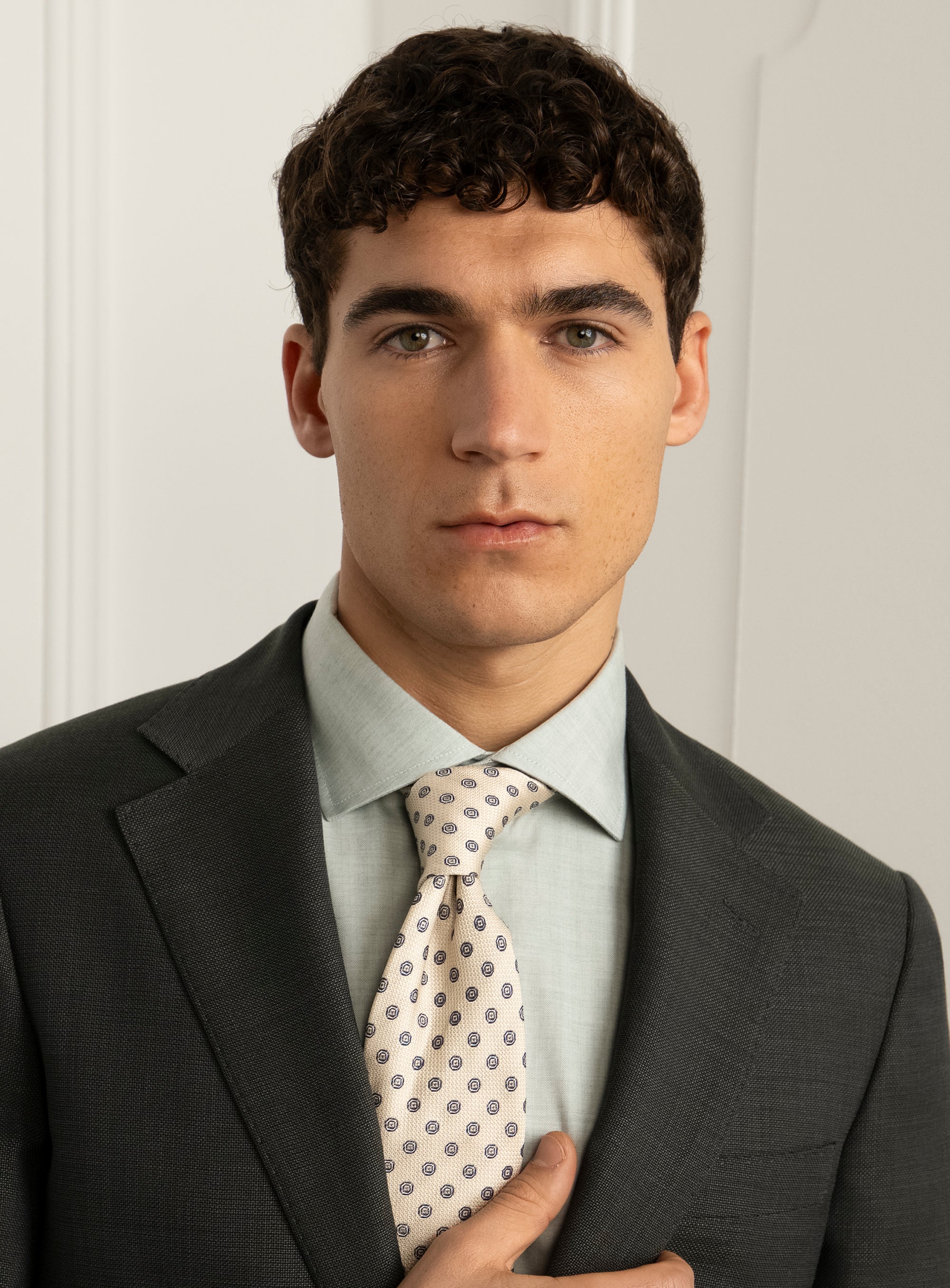 Volpe Sharkskin Green Suit