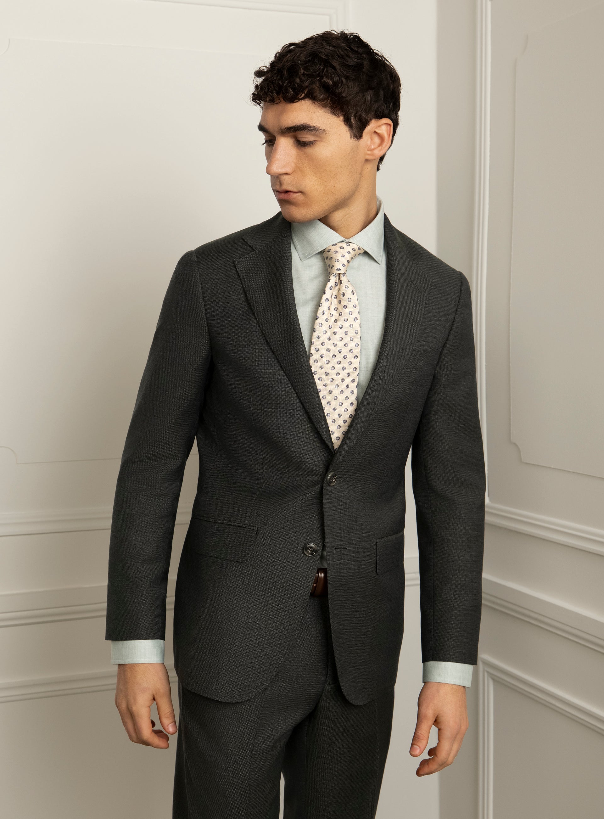 Volpe Sharkskin Green Suit