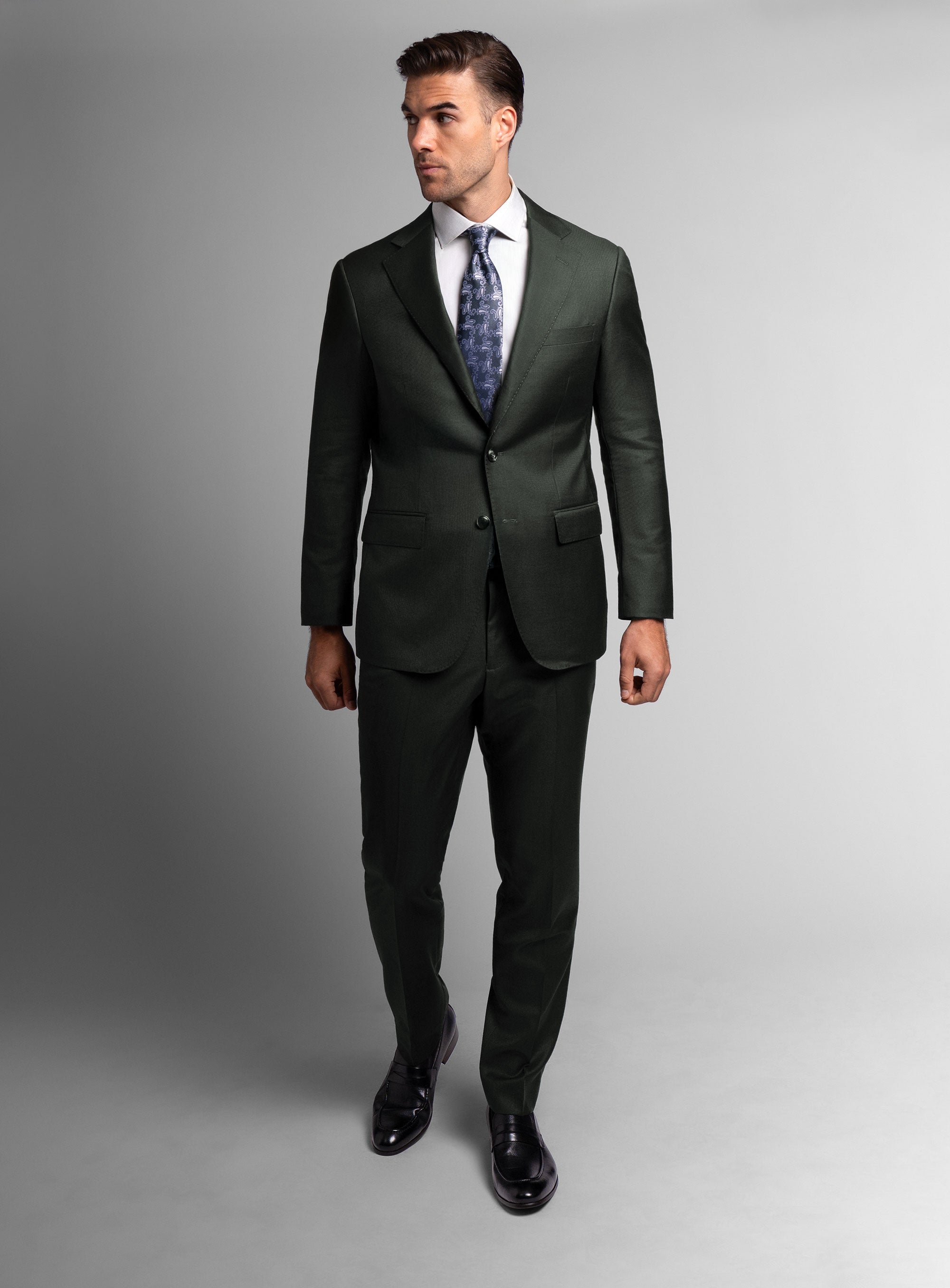 Hector Twill Dark Green Suit