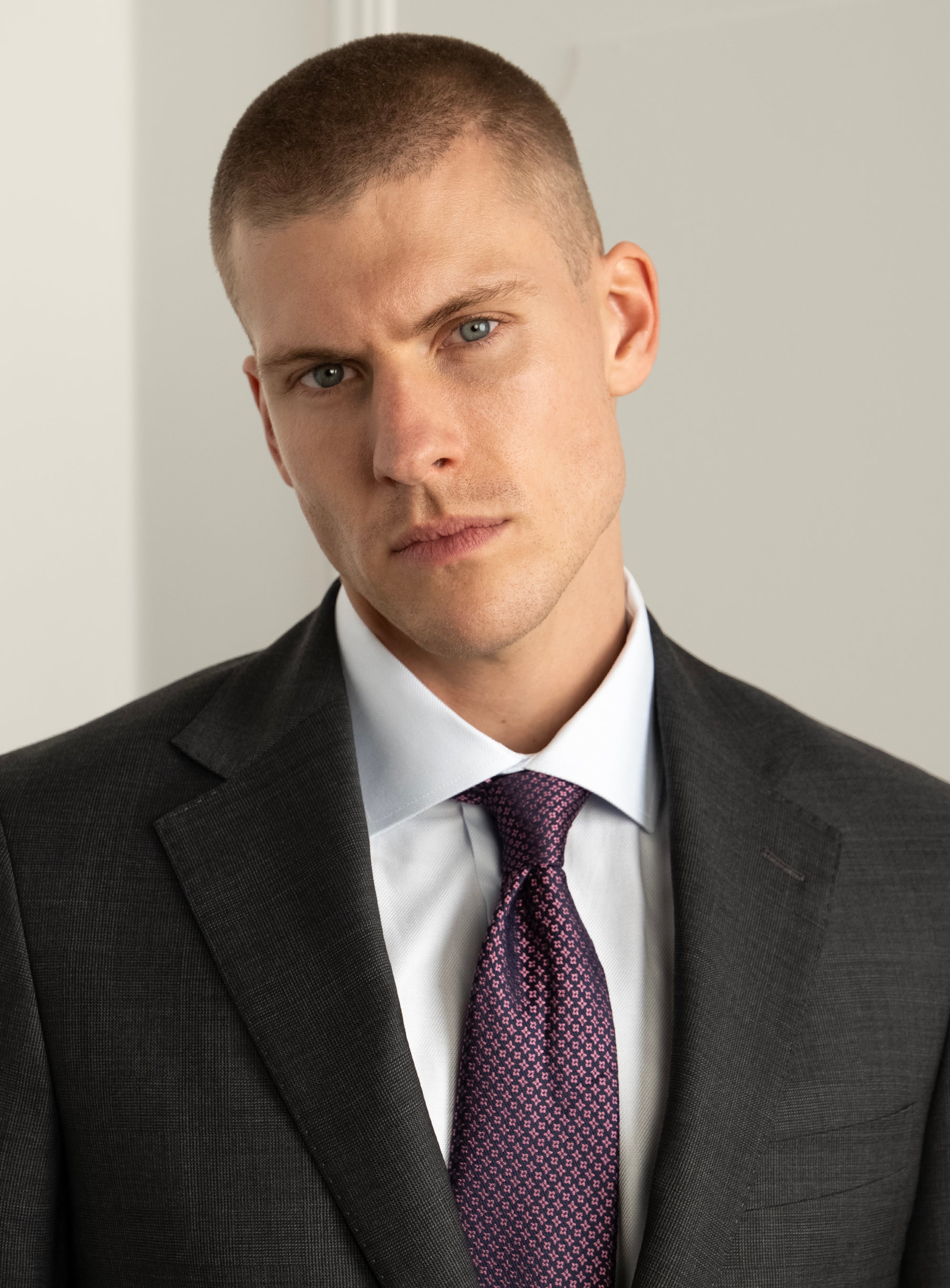Cesare Plaid Charcoal Suit