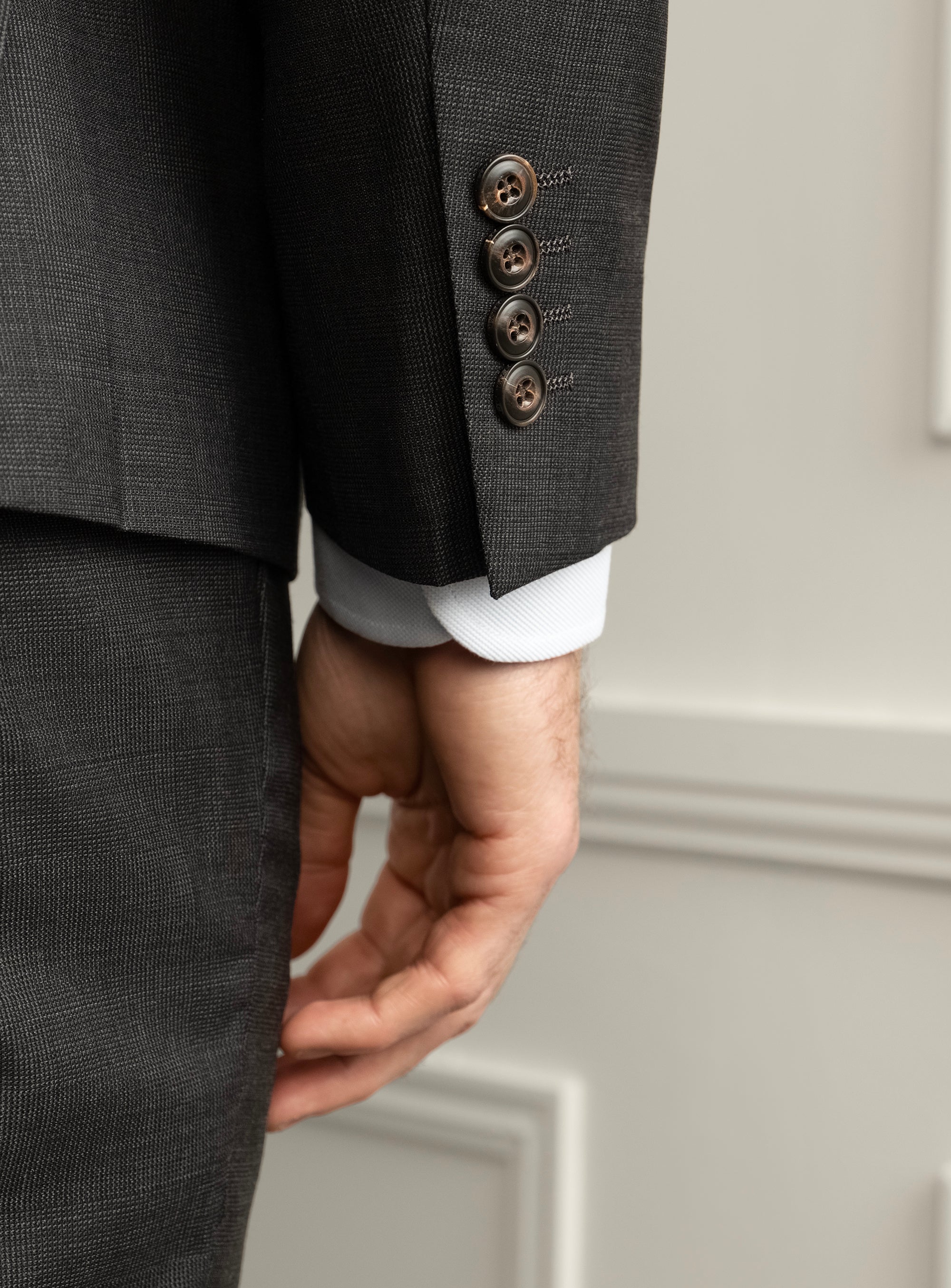 Cesare Plaid Charcoal Suit