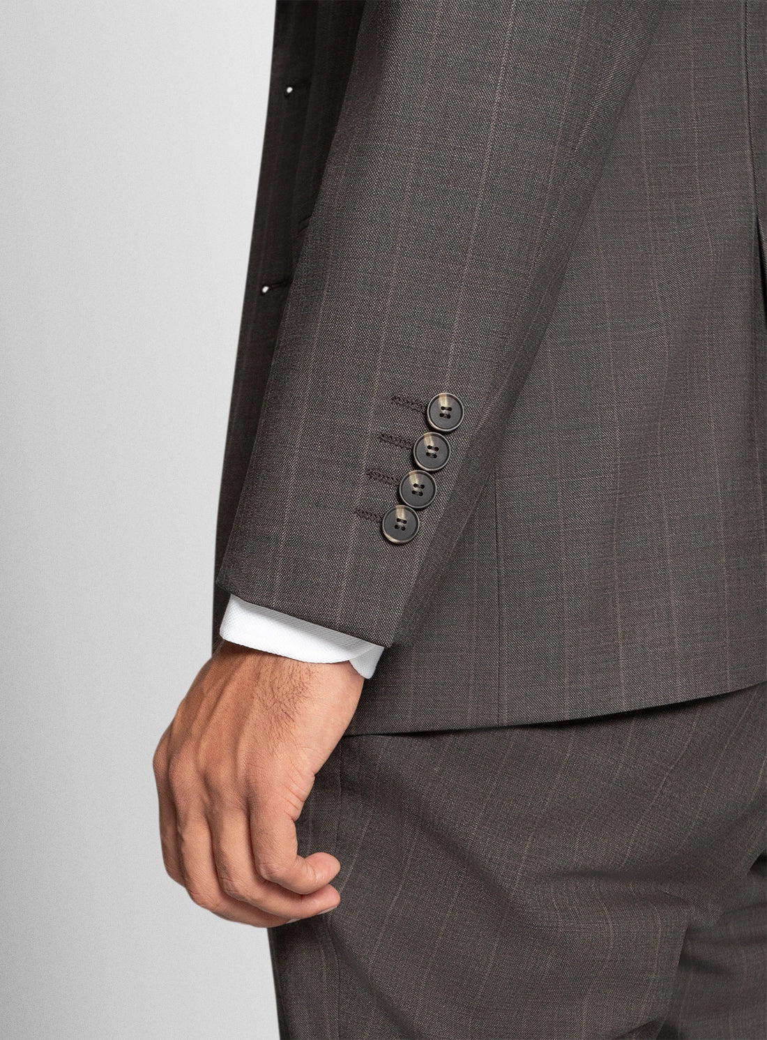 Men suit grey wool