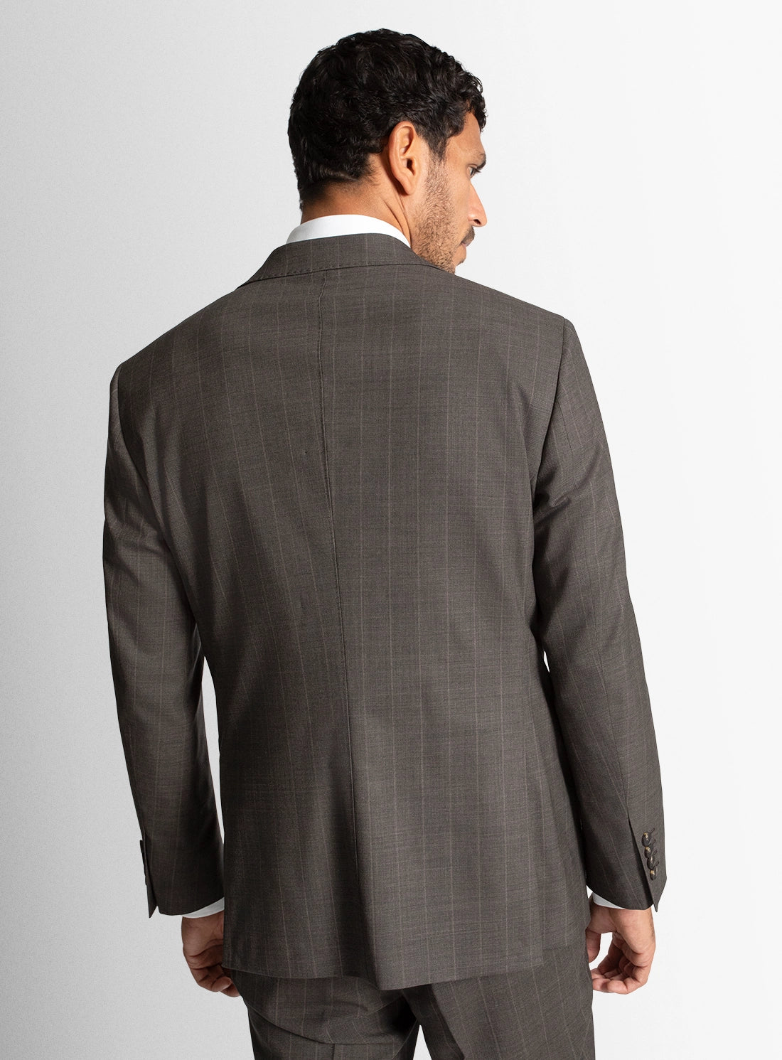 Men suit grey wool