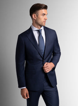 Hector Plaid Navy Blue Suit