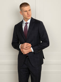 Giovanni Navy Plaid Suit