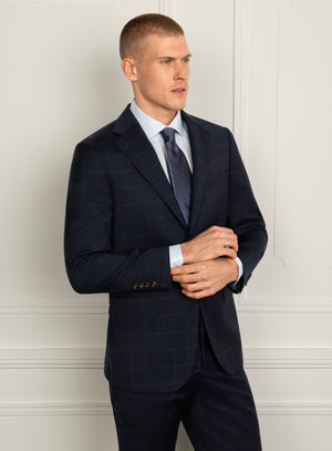 Borgia Plaid Navy Suit