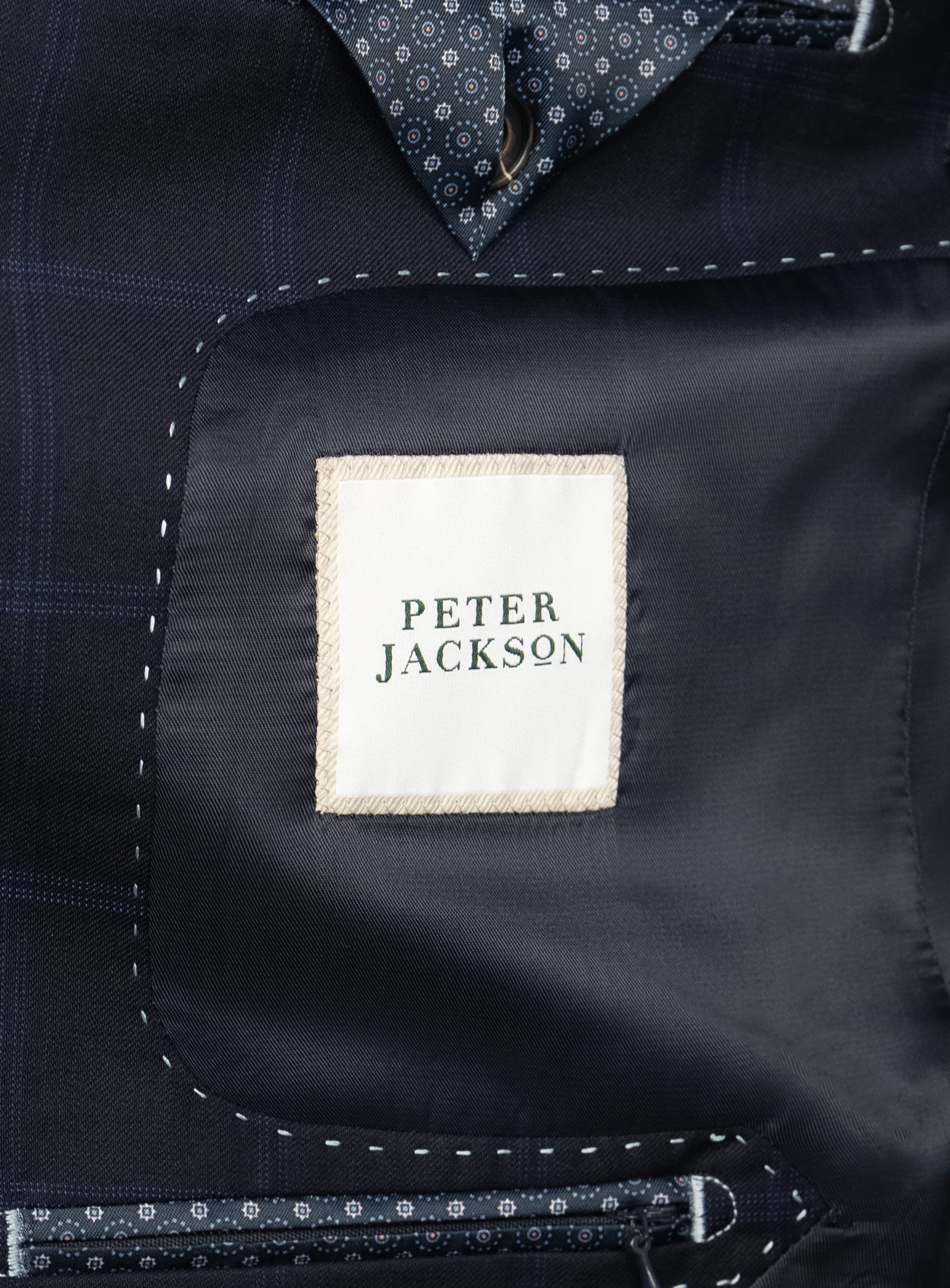 Borgia Plaid Navy Suit