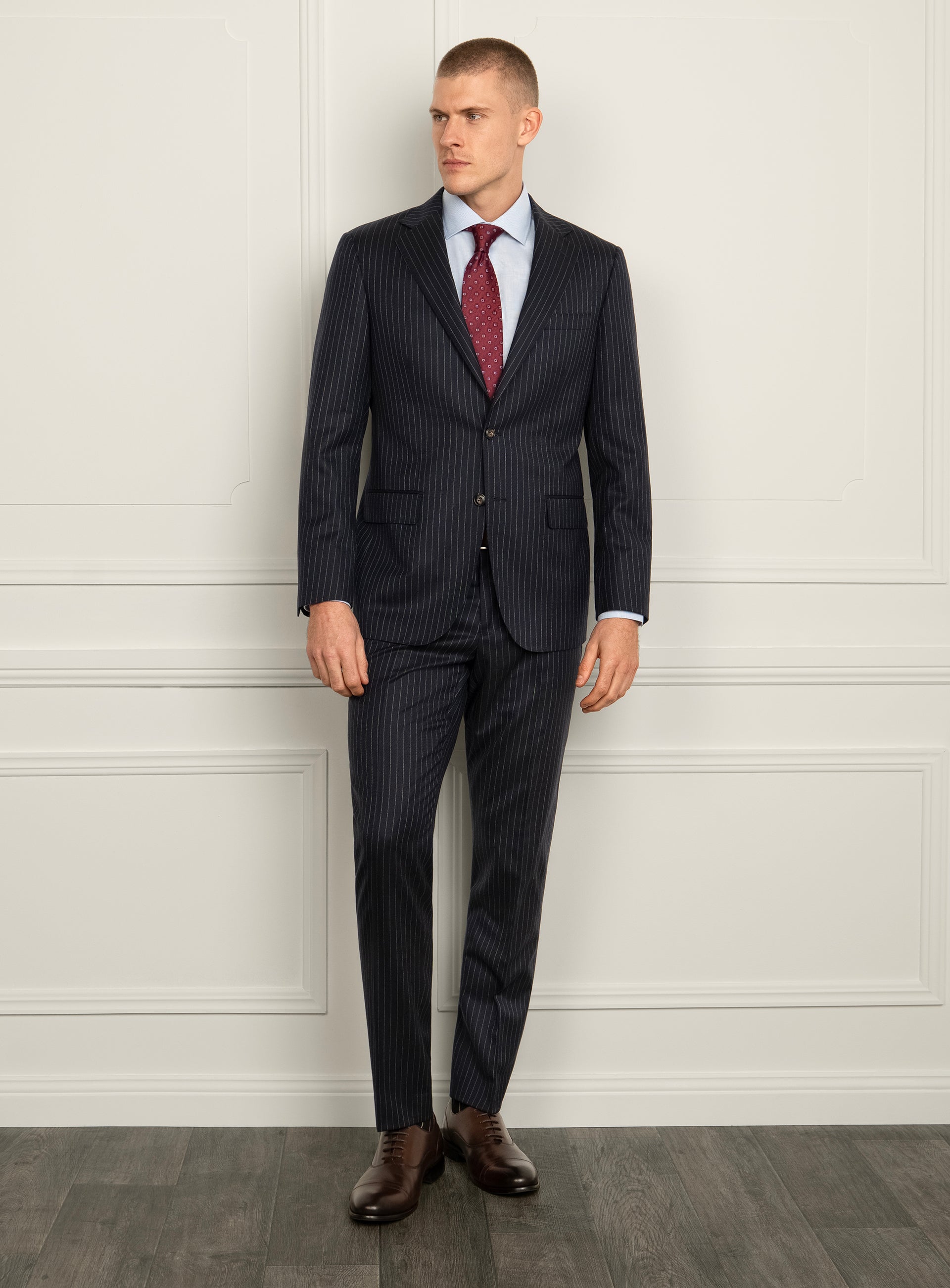 Auditore Navy Pinstripe Suit