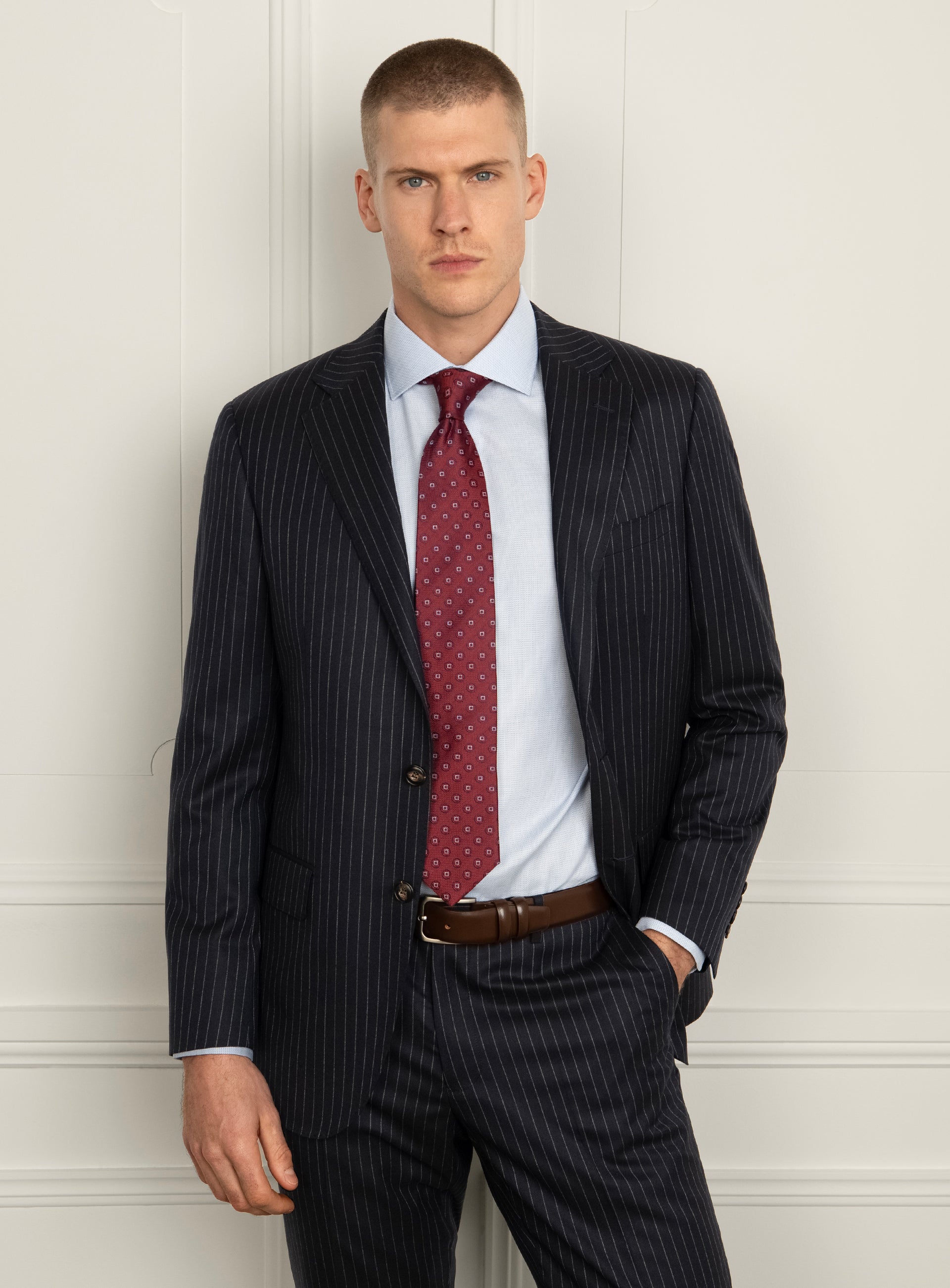 Auditore Navy Pinstripe Suit