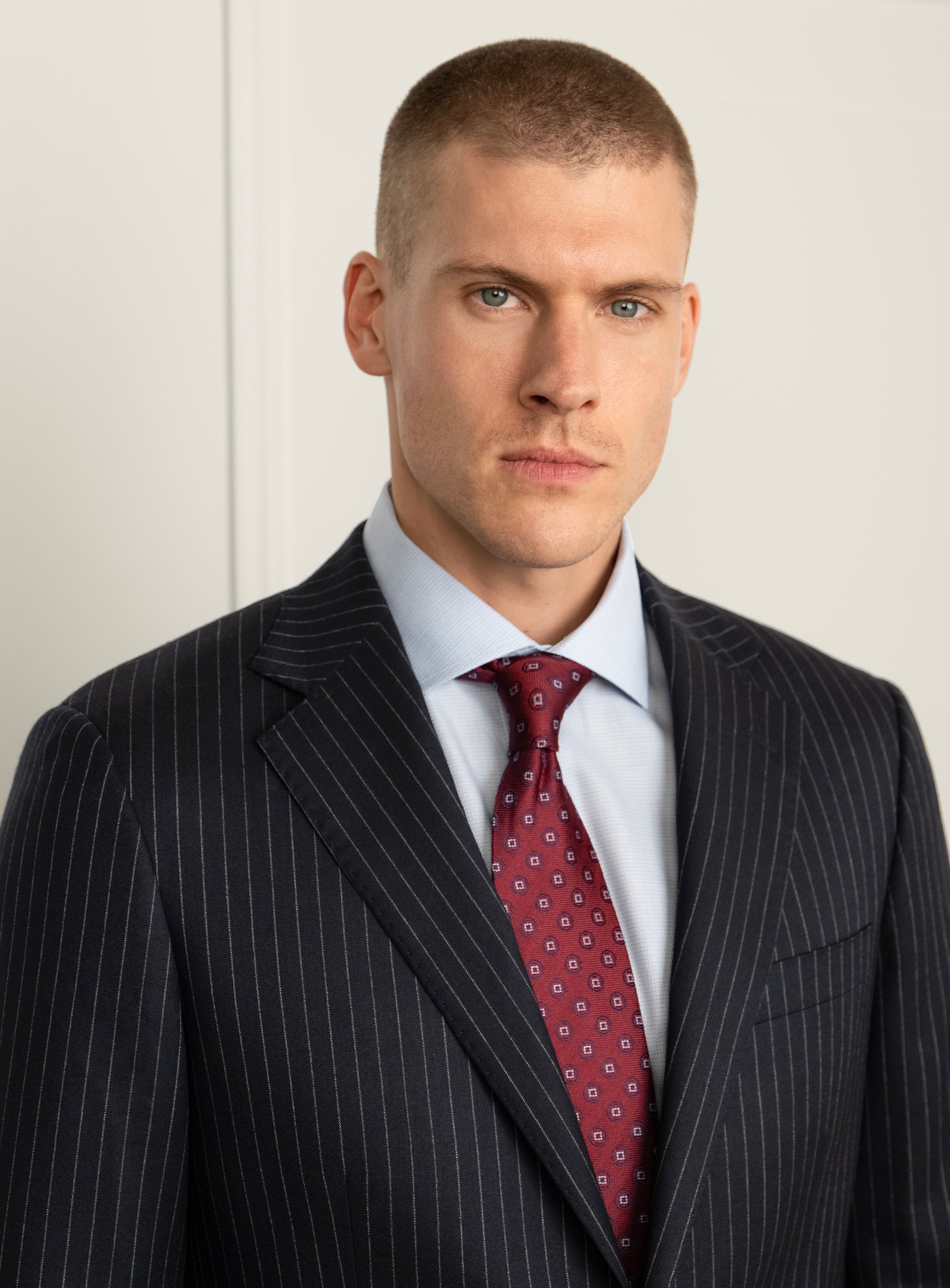Auditore Navy Pinstripe Suit