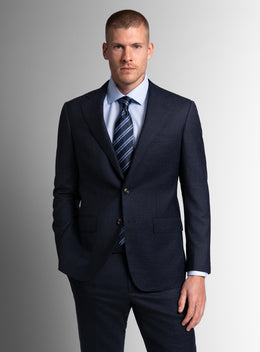 Vincenzo Textured Navy Suit