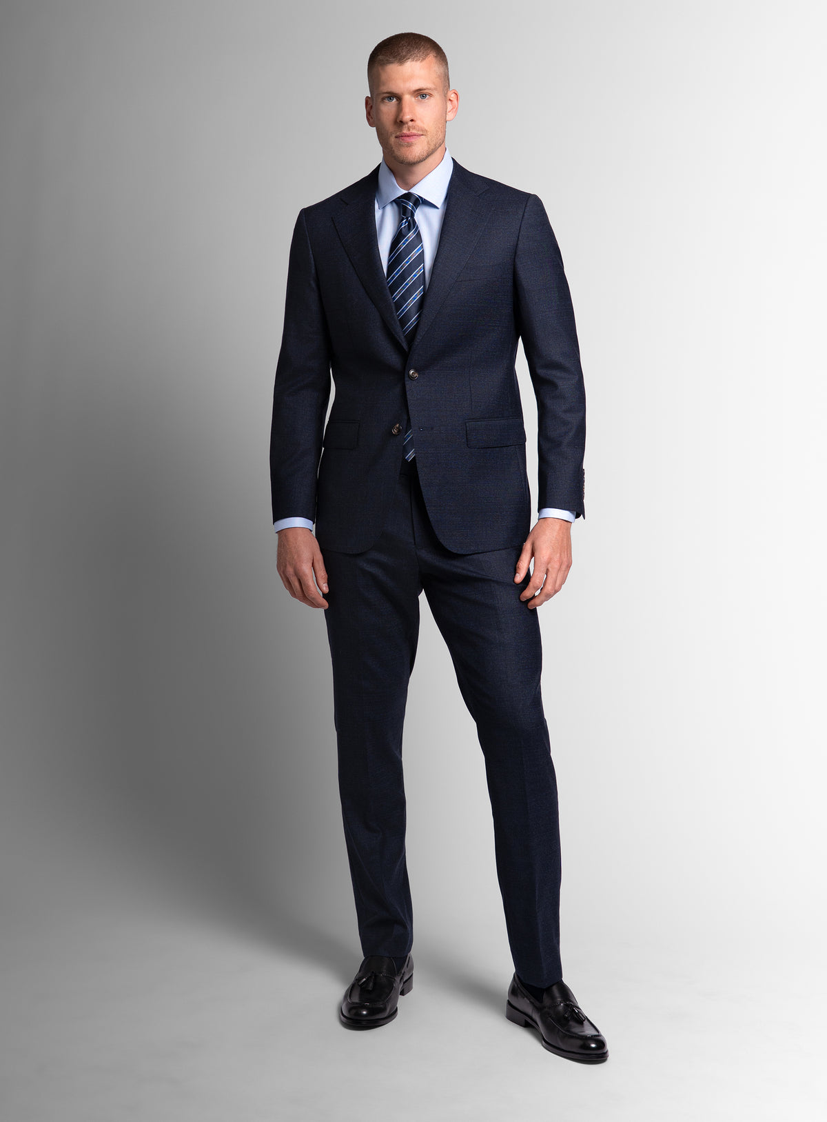 Vincenzo Textured Navy Suit