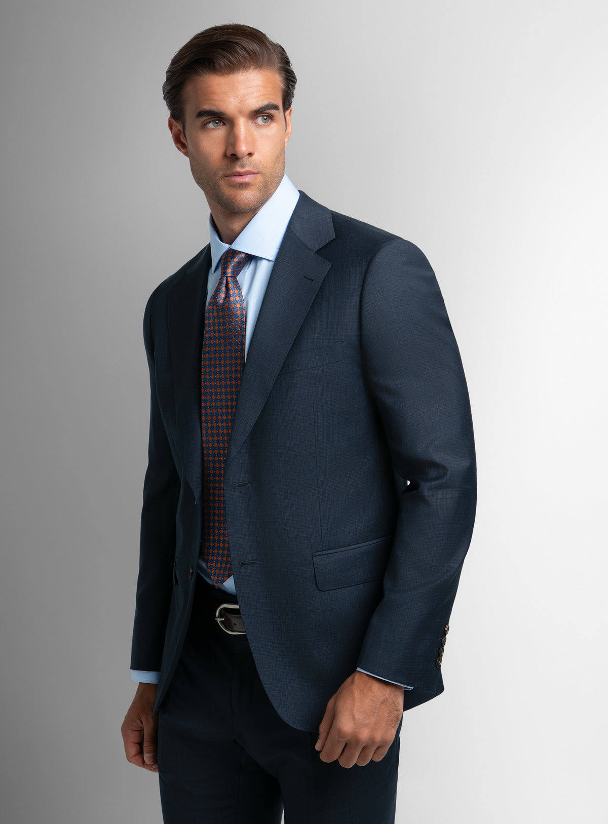 The Vasquez Textured Navy Suit