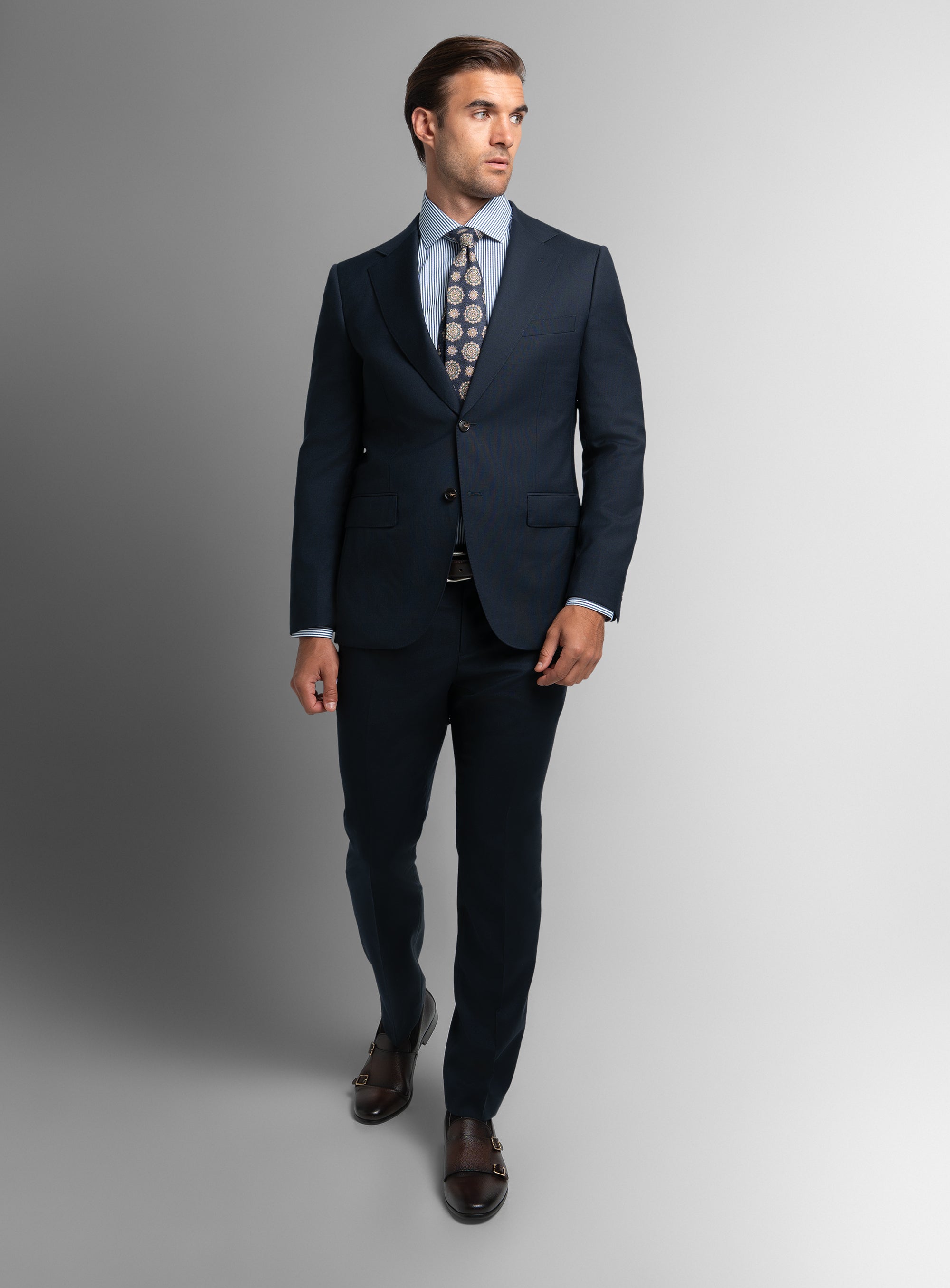 Heras Basketweave Navy Suit