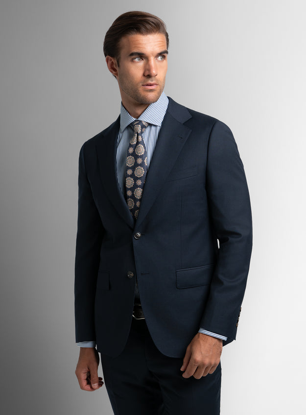 The Heras Basketweave Navy Suit