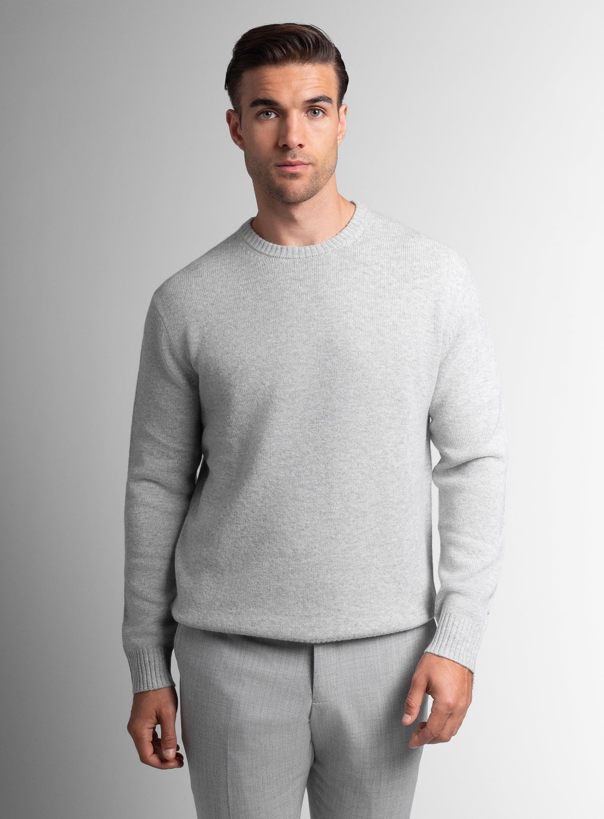 Wool/Cashmere Ash Crewneck Knit