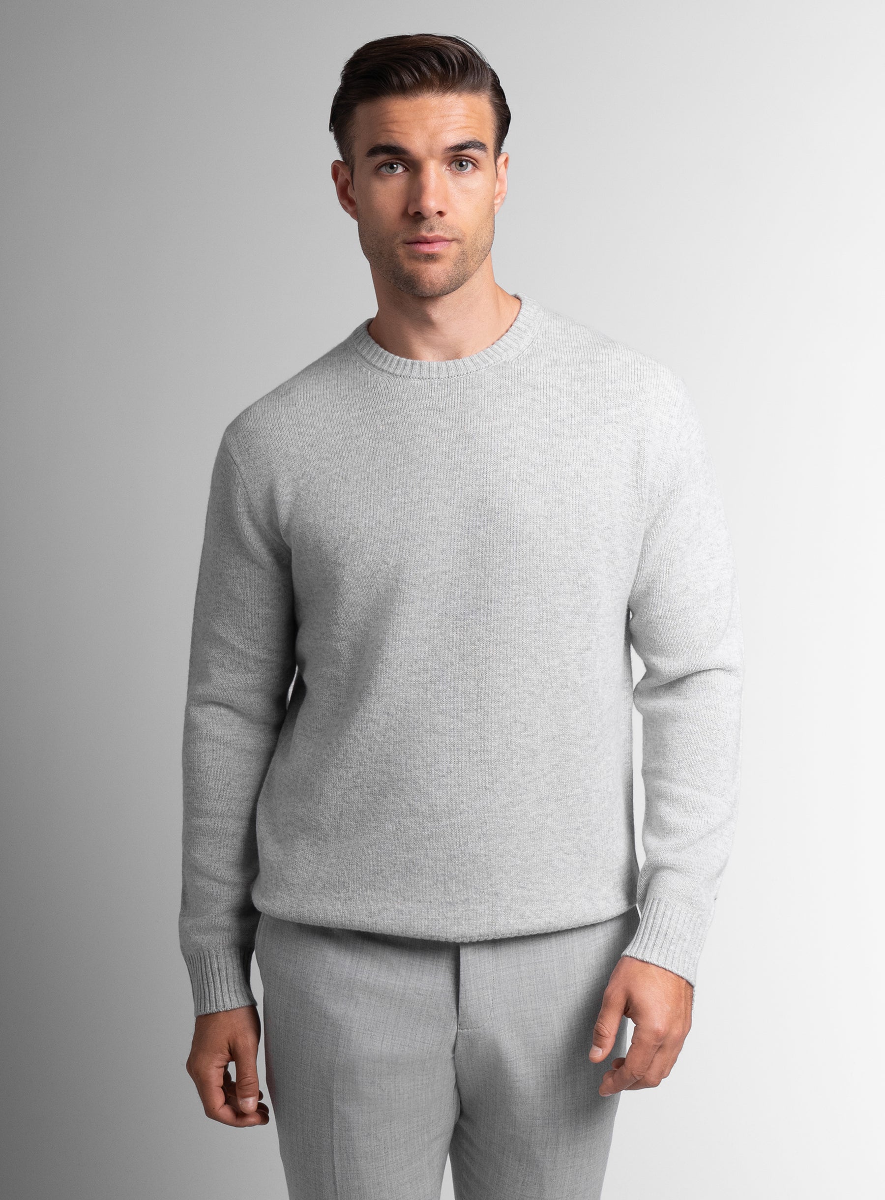 Wool/Cashmere Ash Crewneck Knit