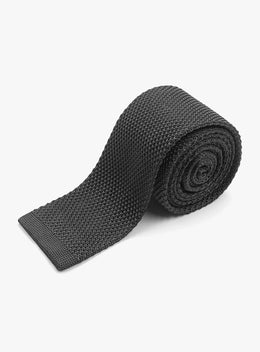 Silk Knit Black Tie