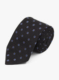 Bottinelli Nero Fiore Black Silk Tie
