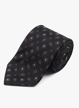 Bottinelli Micro Motif Brown Silk Tie