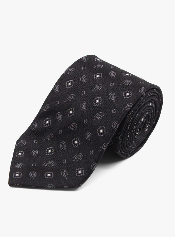 Bottinelli Micro Motif Brown Silk Tie