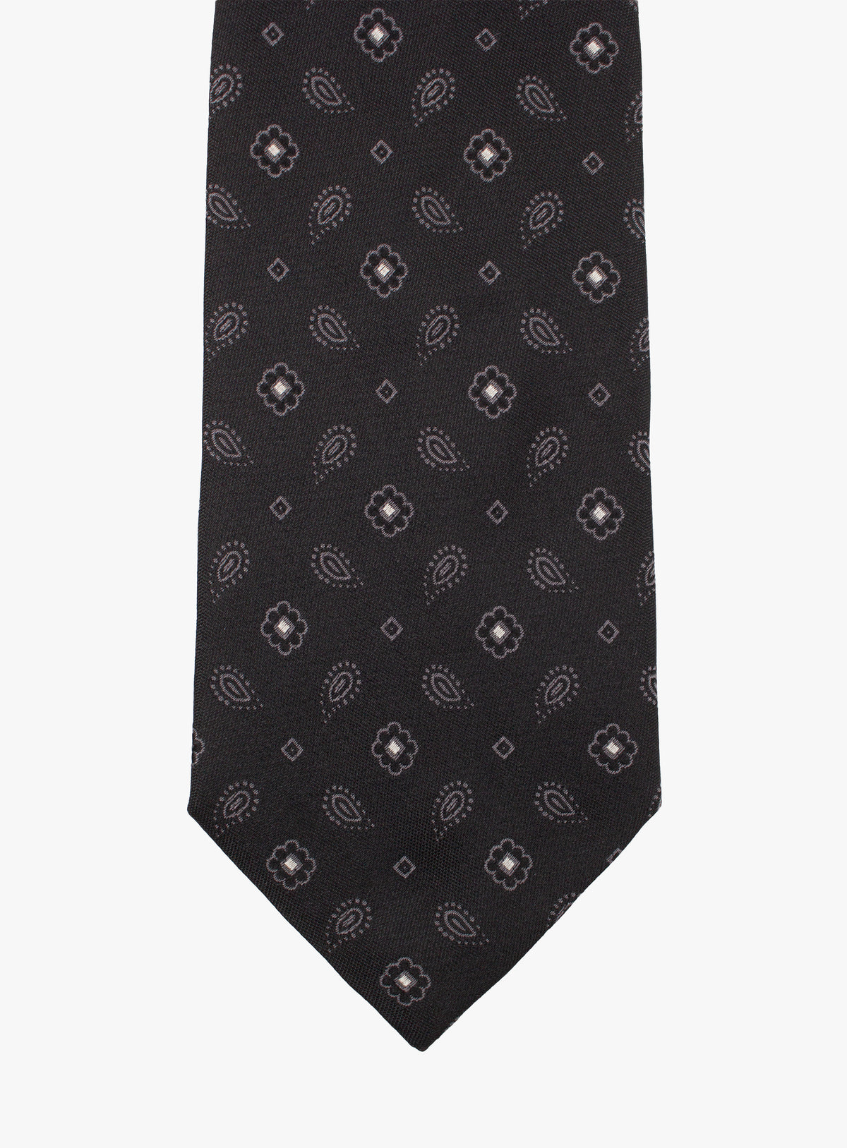 Bottinelli Micro Motif Brown Silk Tie