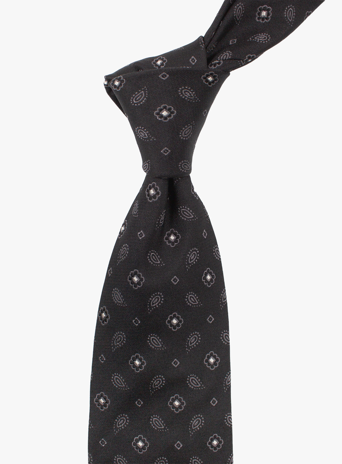Bottinelli Micro Motif Brown Silk Tie
