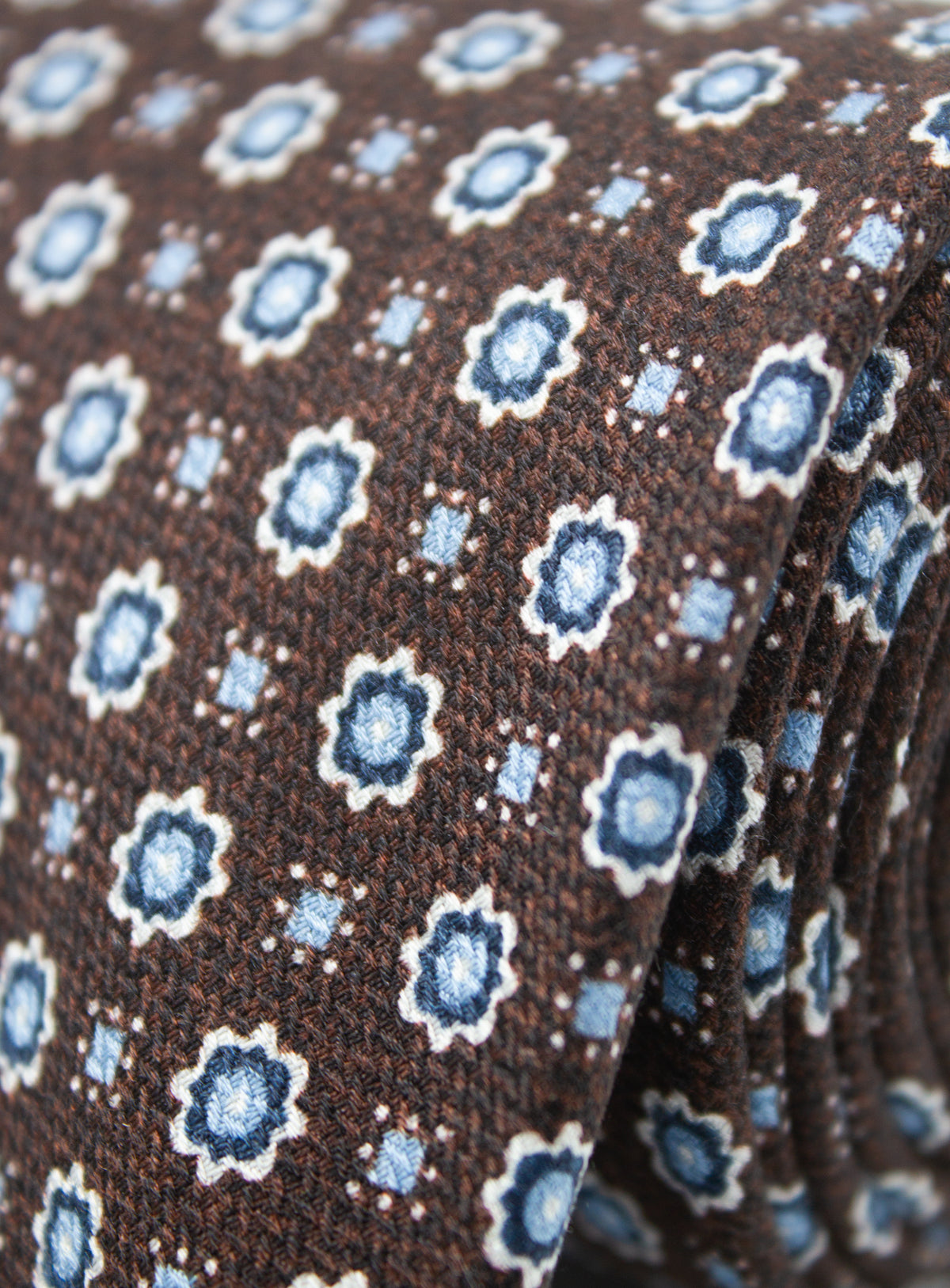 Bottinelli Rosette Brown Silk Tie