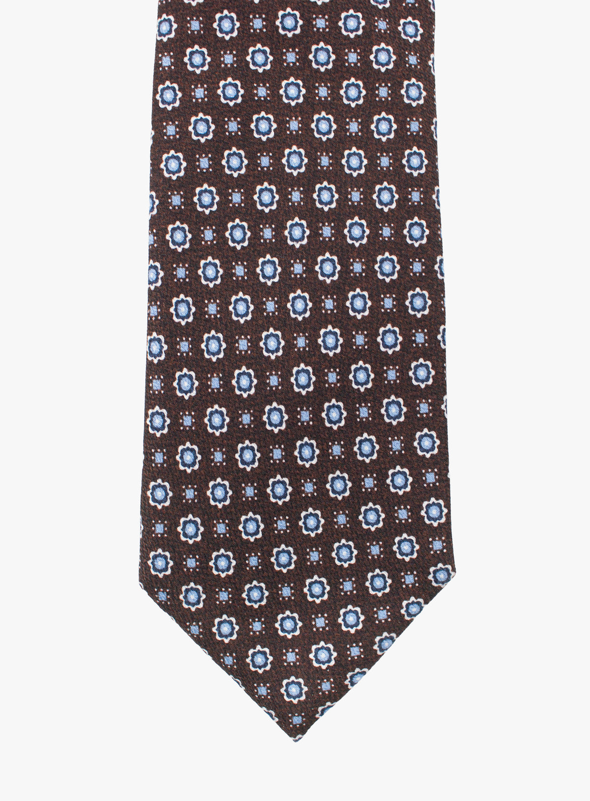 Bottinelli Rosette Brown Silk Tie