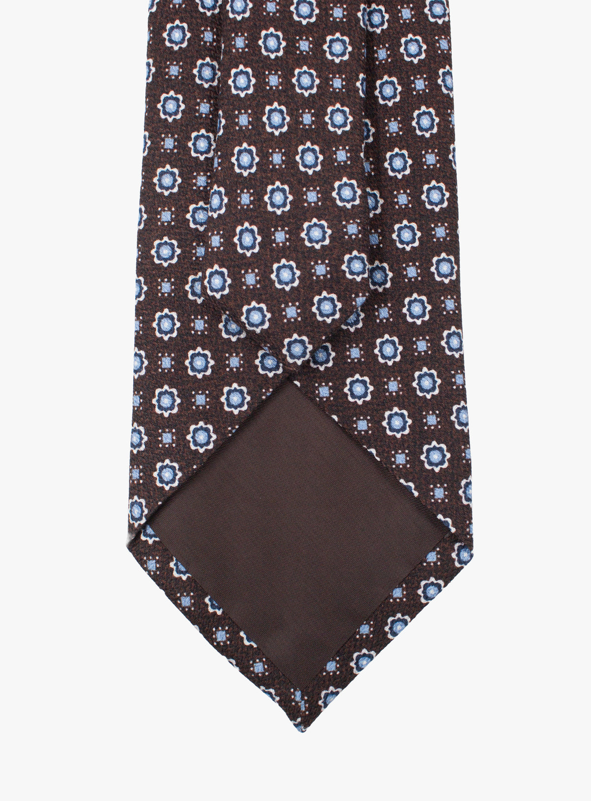Bottinelli Rosette Brown Silk Tie