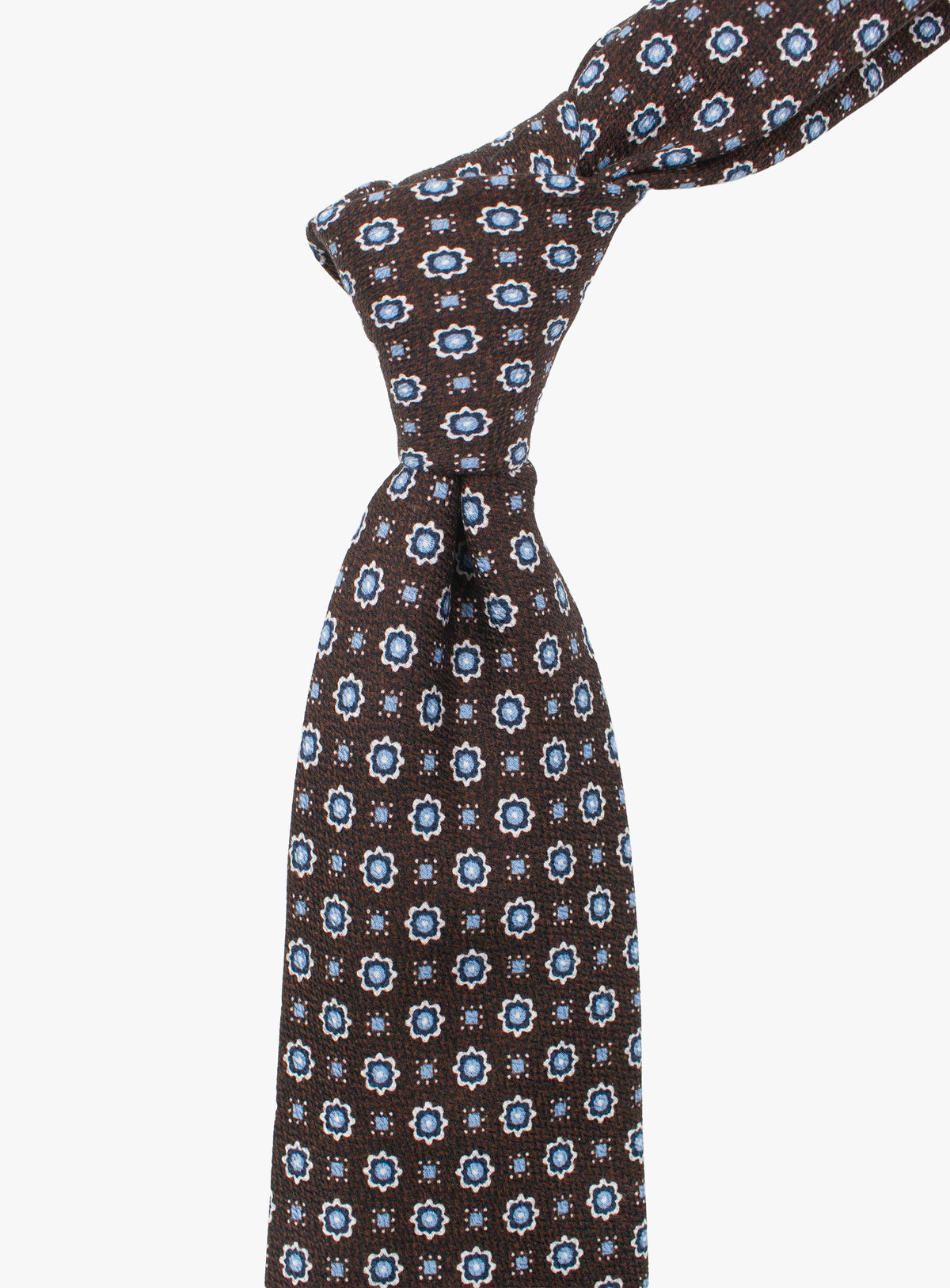 Bottinelli Rosette Brown Silk Tie