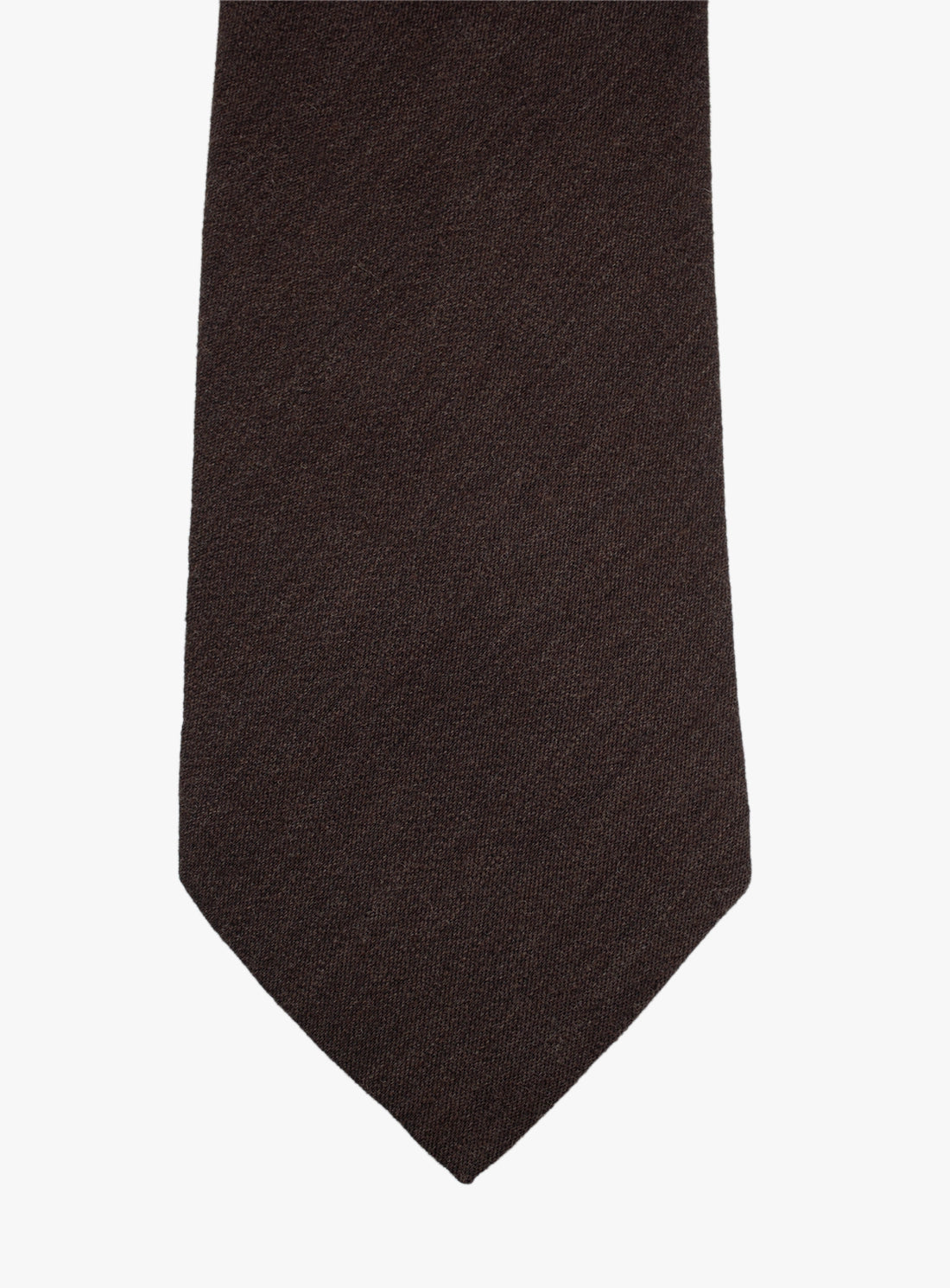 Dark brown tie on a white background