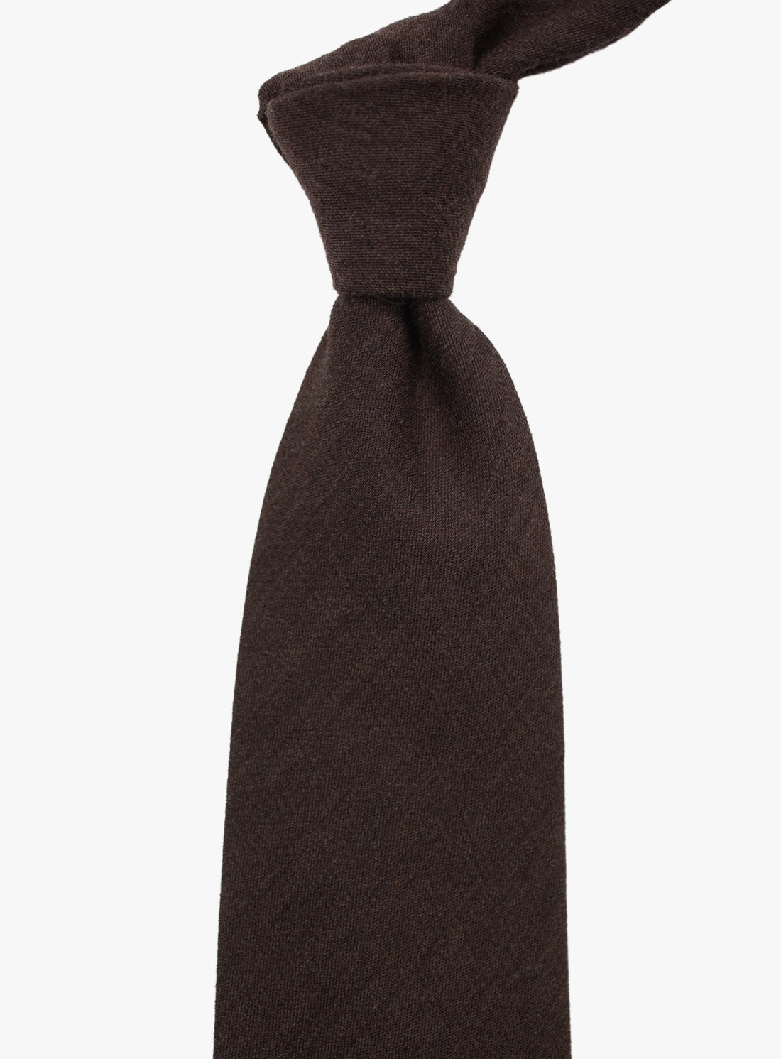 Brown tie on a white background