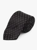 Bottinelli Caffe Geo Brown Silk Tie