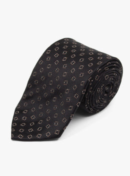 Bottinelli Caffe Geo Brown Silk Tie