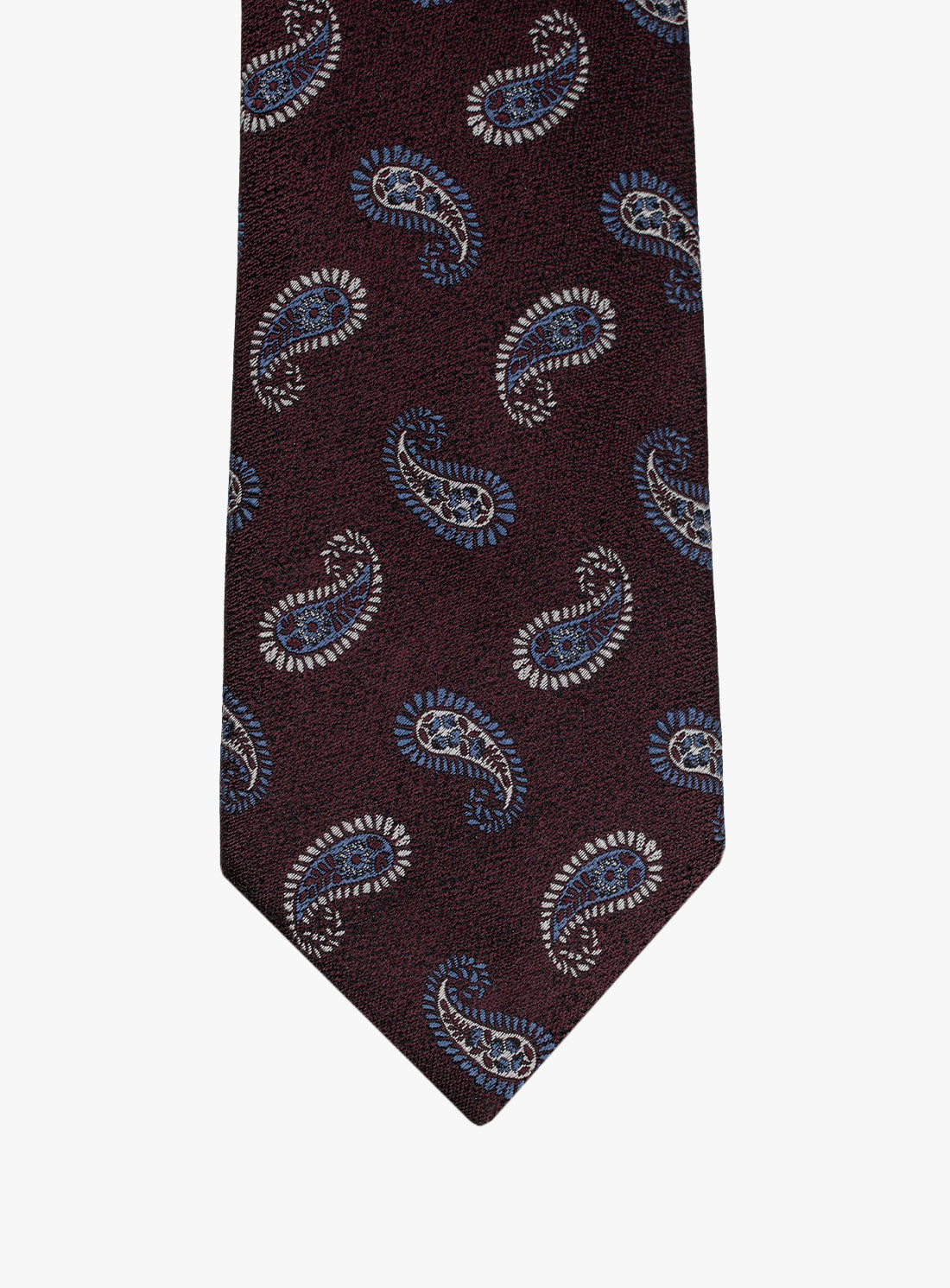 The tip of the Bottinelli Borgo Paisley Silk Tie