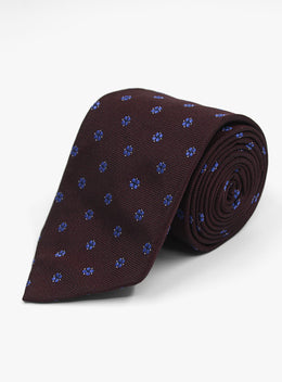 Bottinelli Fiora Burgundy Silk Tie