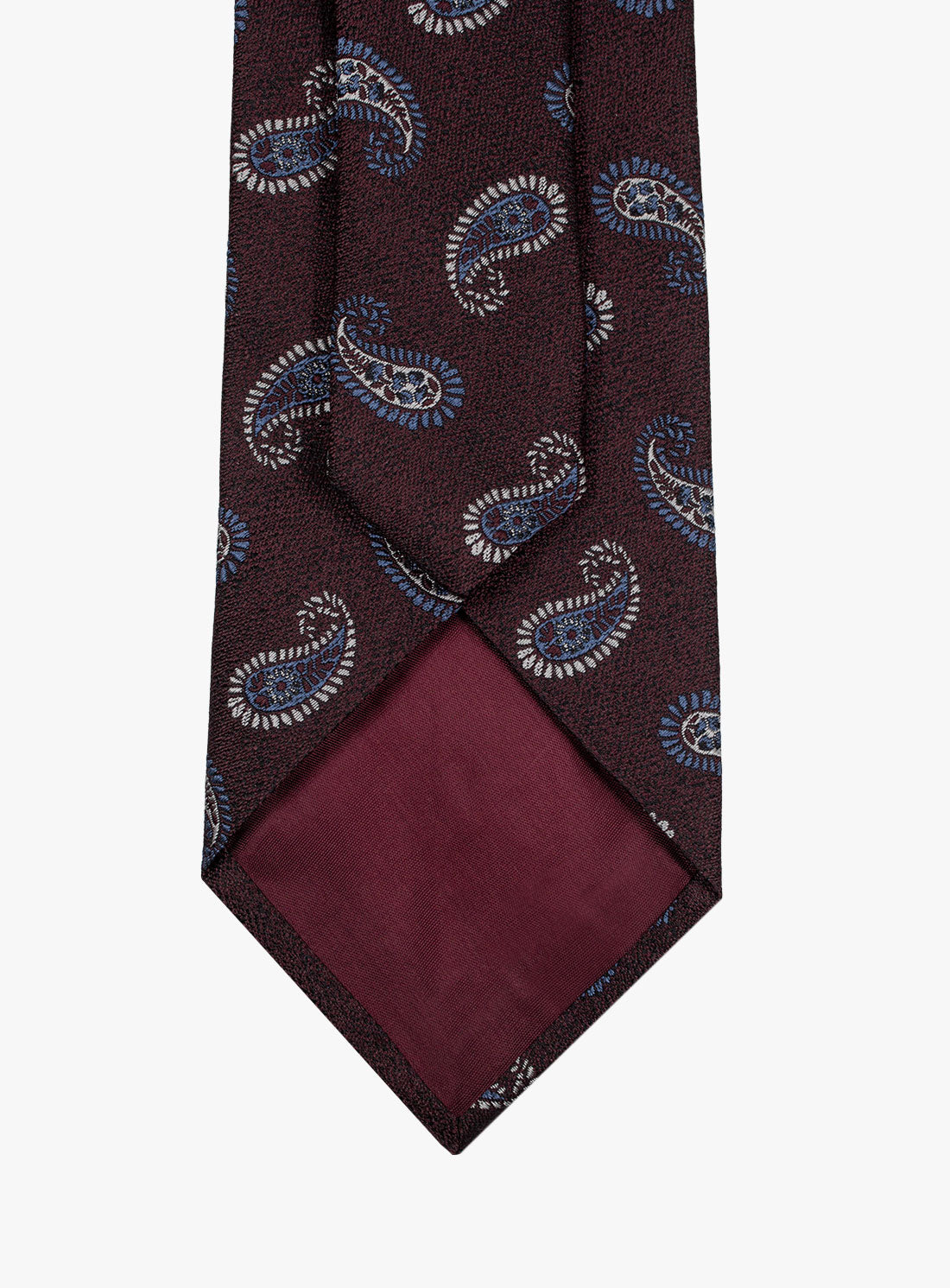 The back of the Bottinelli Borgo Paisley Silk Tie