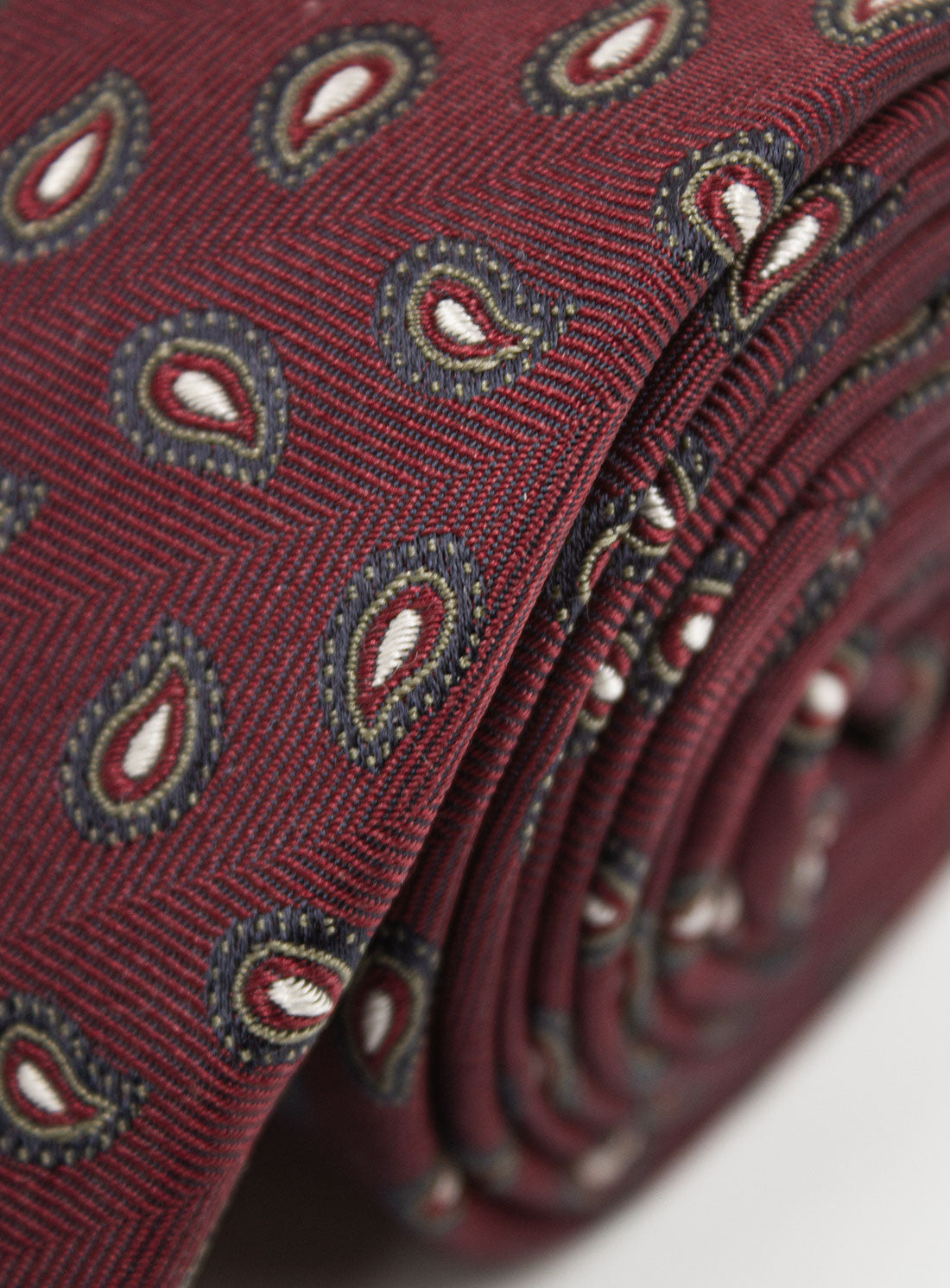 Close-up of the Bottinelli Borgo Paisley Silk Tie
