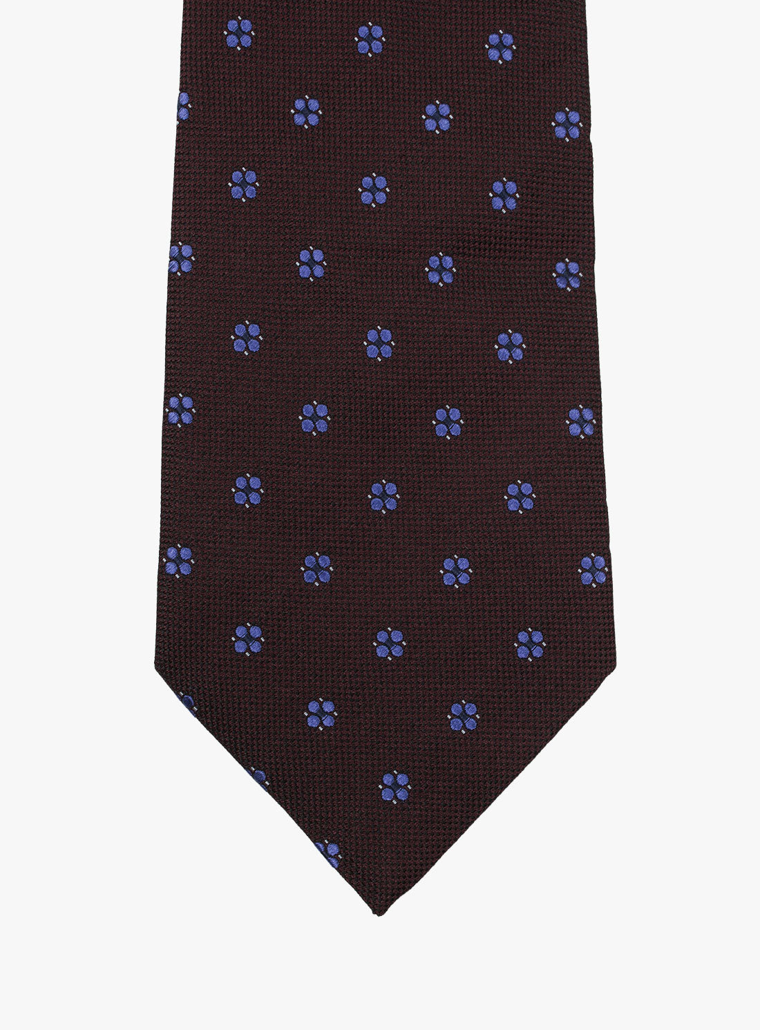 Front of the Bottinelli Fiora Burgundy Silk Tie