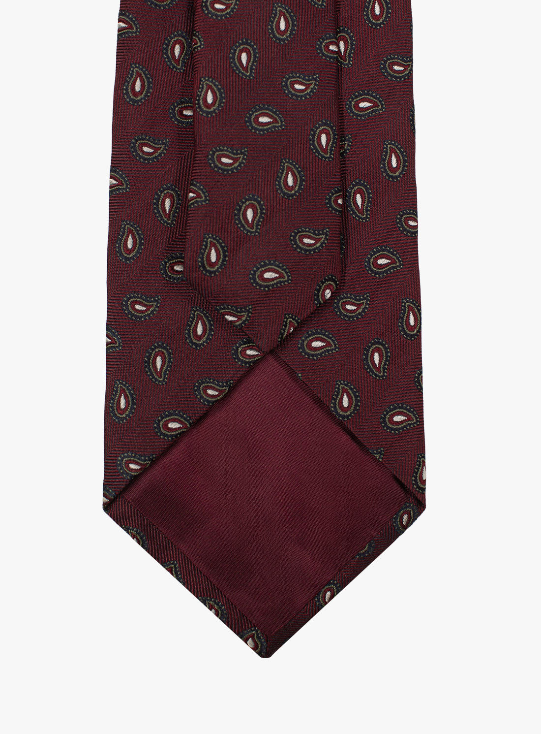 Back of the Bottinelli Borgo Paisley Silk Tie