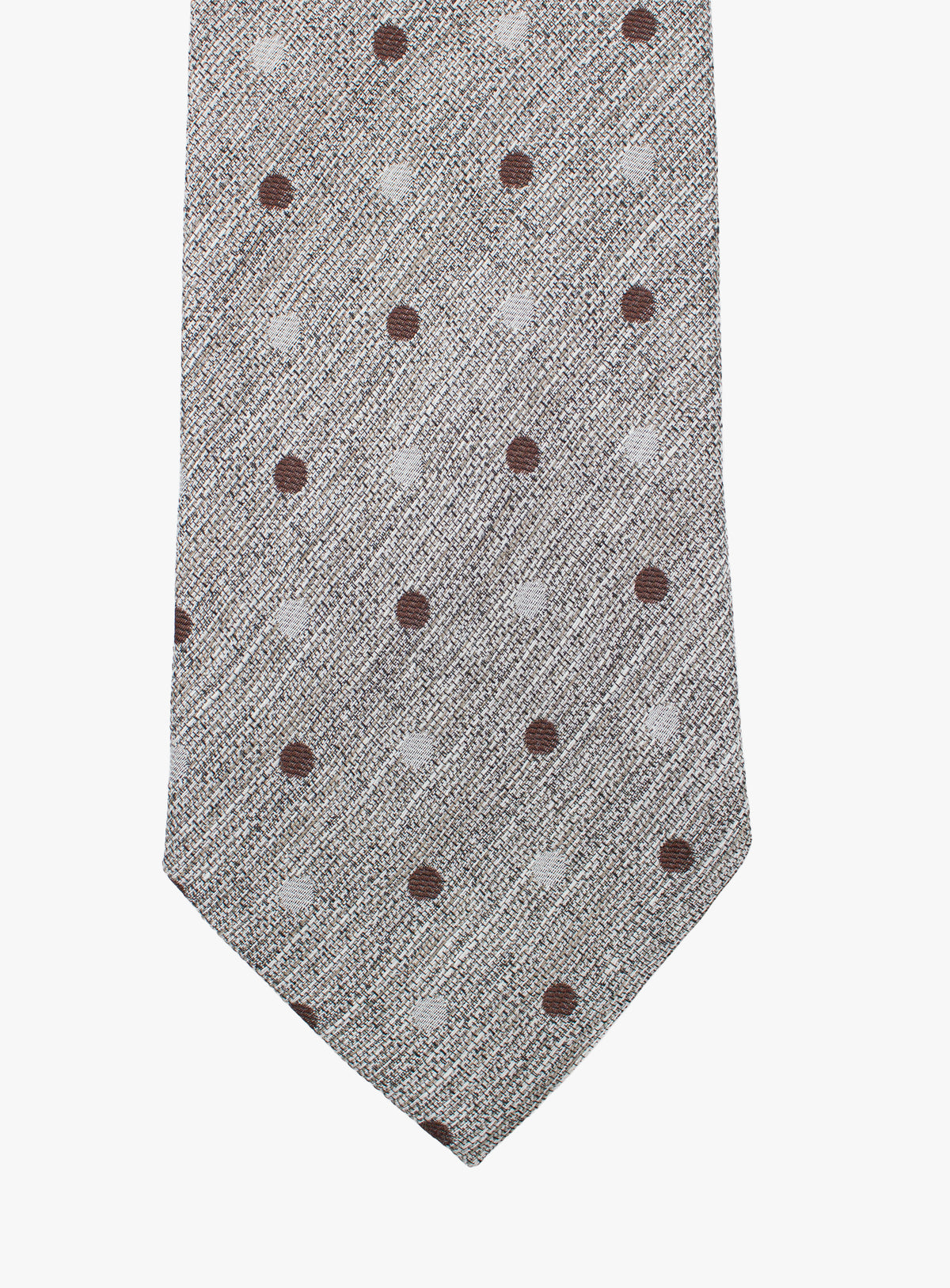 Bottinelli Two-Tone Dot Grey Silk Tie
