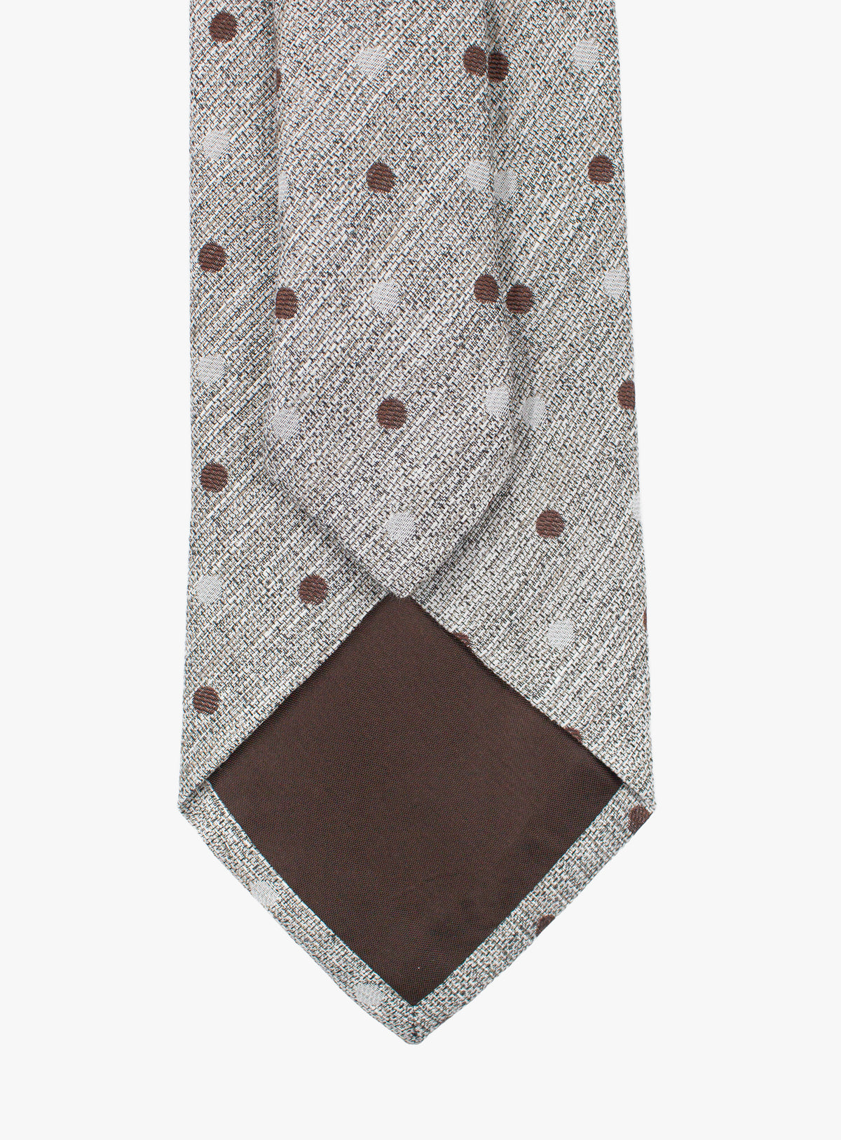 Bottinelli Two-Tone Dot Grey Silk Tie