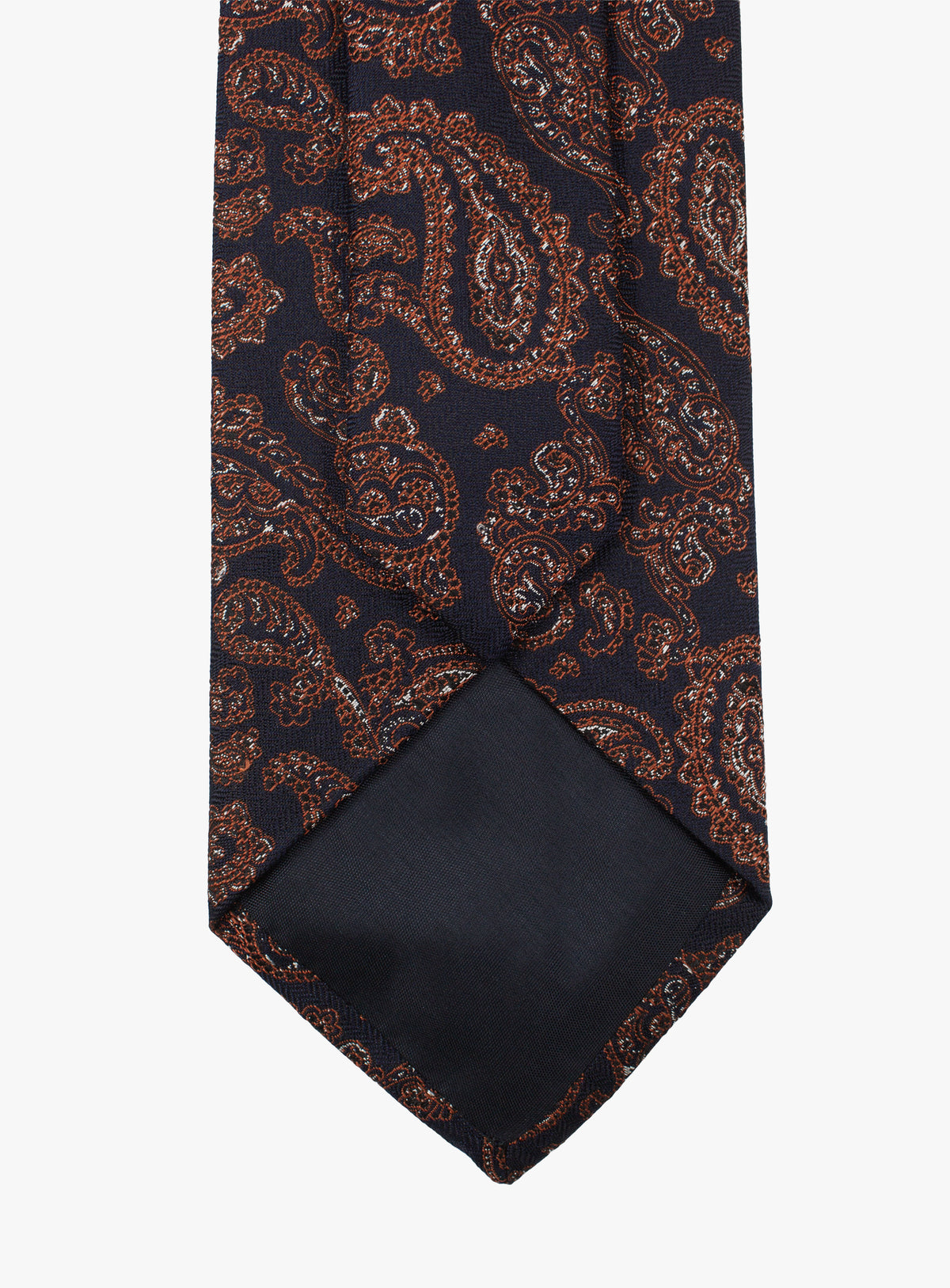 Bottinelli Paisley Navy & Rust Silk Tie