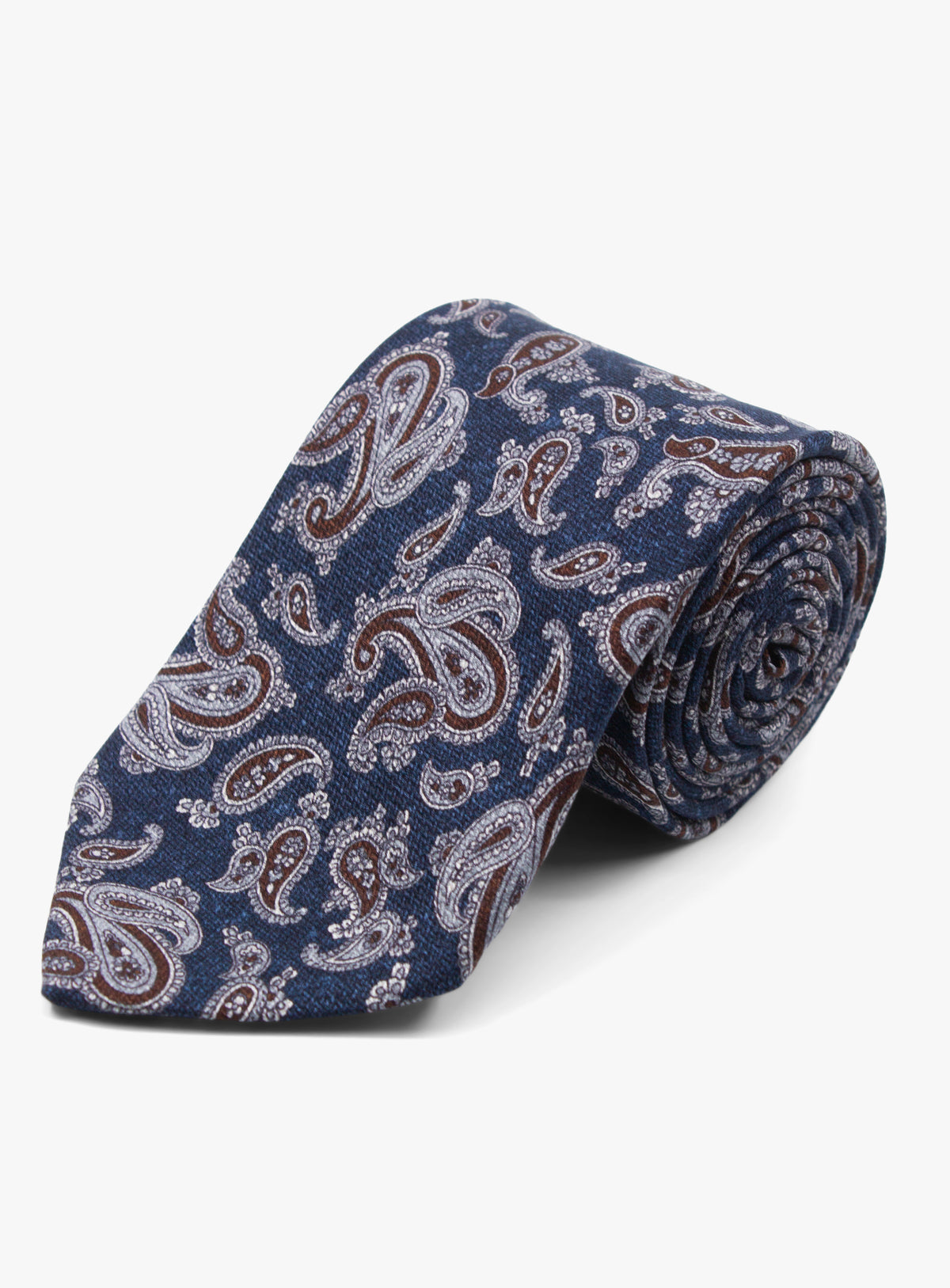 Bottinelli Ornate Paisley Navy Silk Tie