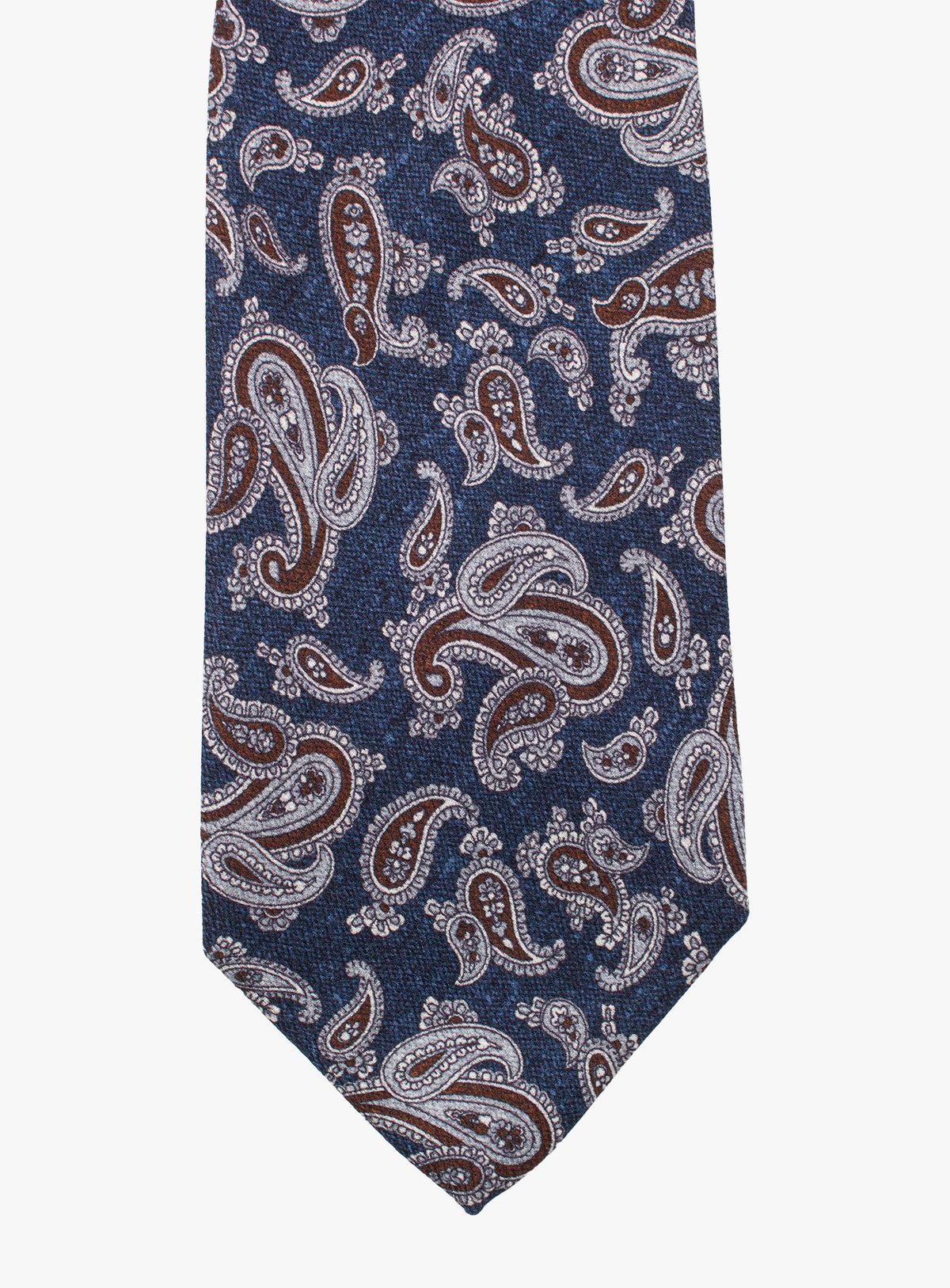 Bottinelli Ornate Paisley Navy Silk Tie