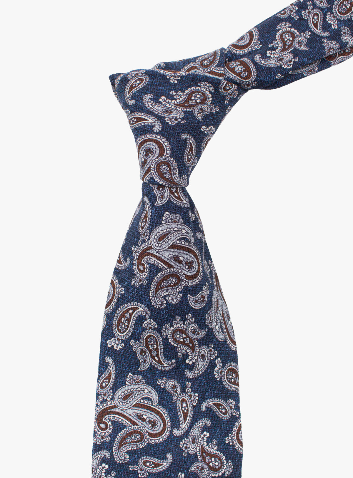 Bottinelli Ornate Paisley Navy Silk Tie