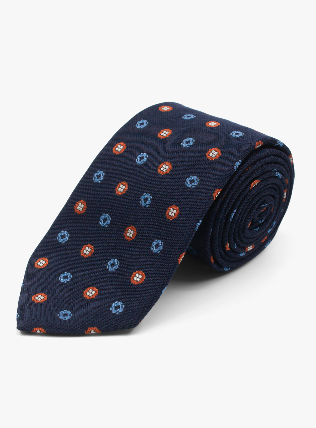 Bottinelli Neat Navy Silk Tie