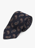 Bottinelli Notte Paisley Navy Silk Tie