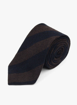 Bottinelli Ravello Stripe Navy Wool Tie